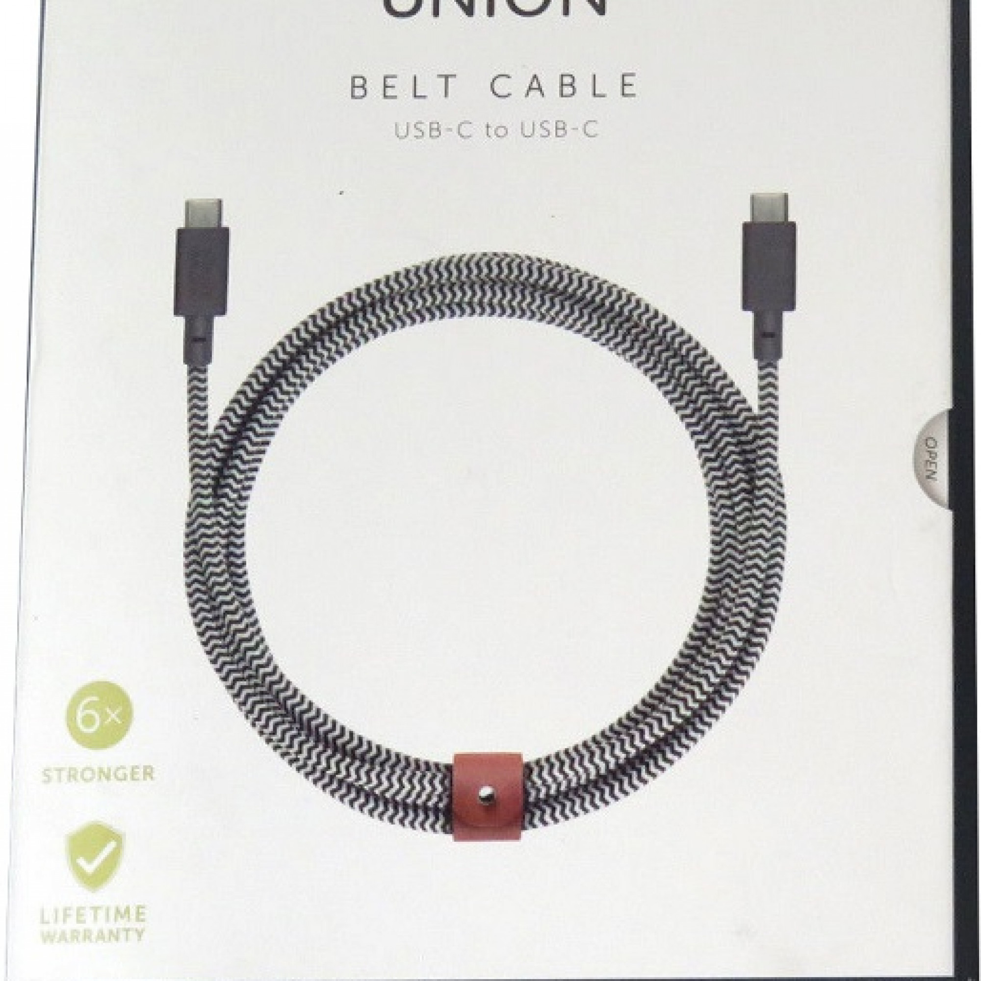 Кабель Native Union Belt Cable Type-C (2.4M) V2 Zebra